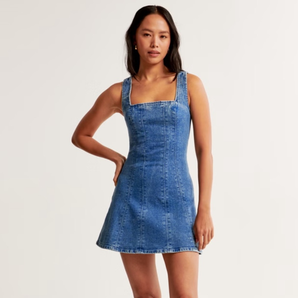 Abercrombie Denim A-Line Mini Dress NWT